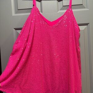 Torrid Sequin Pink Top